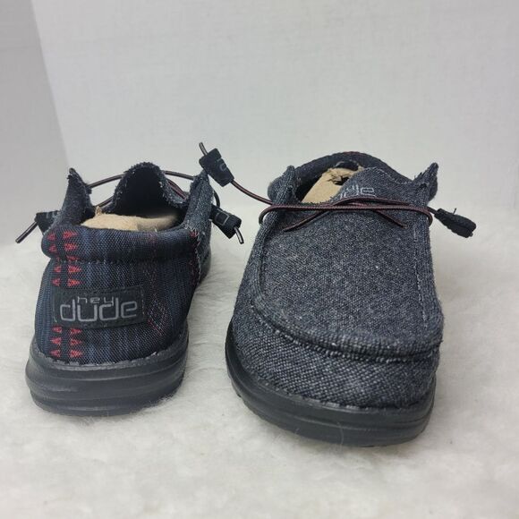 Hey Dude Men's Wally Funk Wool Black Aztec  Men’s Shoes Size 9 US 42 EUR - Picture 8 of 10